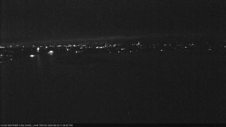 Lake Travis webcam, April 20, 2024 11:00 PM CT