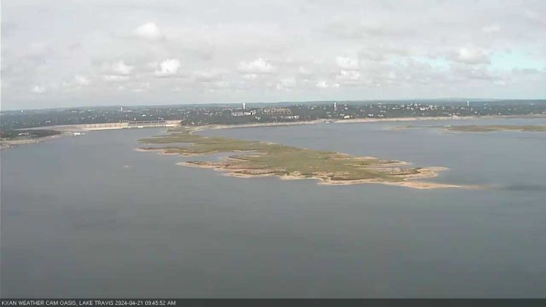 Lake Travis webcam, April 21, 2024 9:45 AM CT