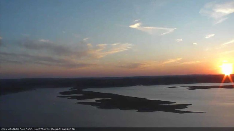Lake Travis webcam, April 21, 2024 8:00 PM CT