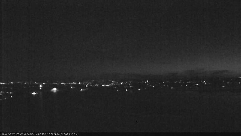Lake Travis webcam, April 21, 2024 9:00 PM CT