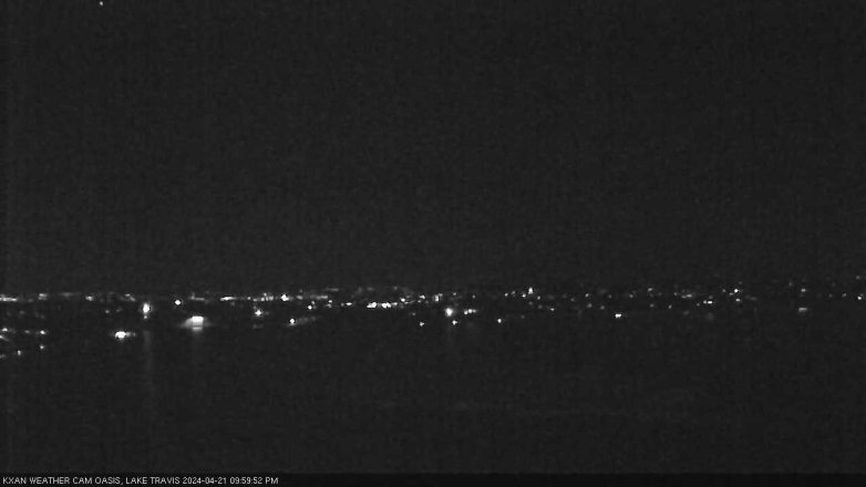 Lake Travis webcam, April 21, 2024 10:00 PM CT