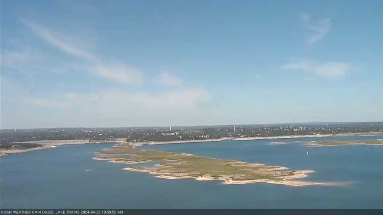 Lake Travis webcam, April 22, 2024 11:00 AM CT