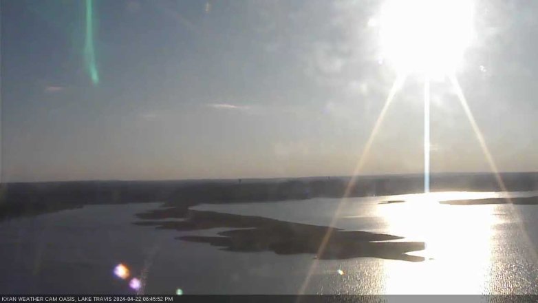 Lake Travis webcam, April 22, 2024 6:45 PM CT