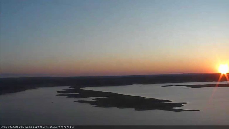 Lake Travis webcam, April 22, 2024 8:00 PM CT