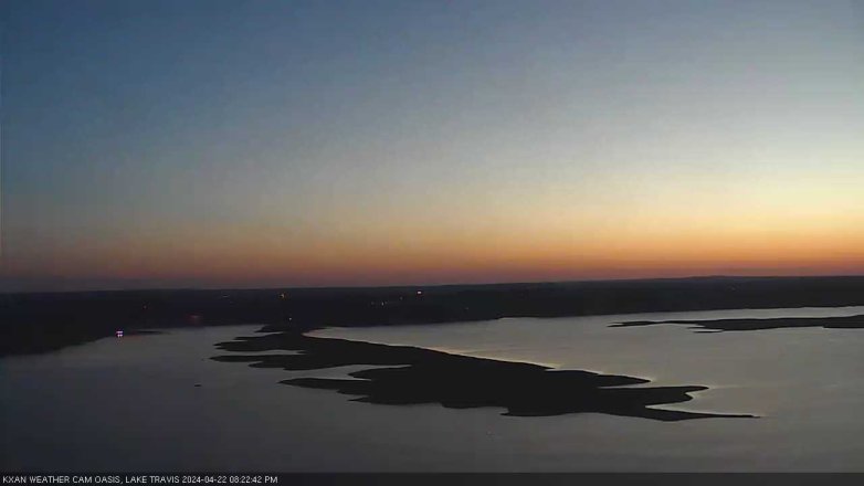 Lake Travis webcam, April 22, 2024 8:25 PM CT