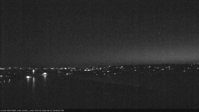 Lake Travis webcam, April 22, 2024 9:00 PM CT