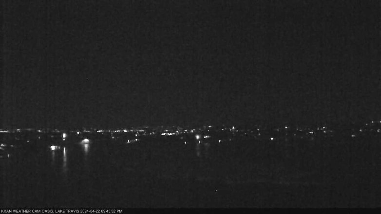 Lake Travis webcam, April 22, 2024 9:45 PM CT