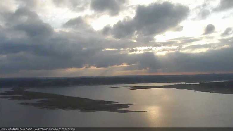 Lake Travis webcam, April 23, 2024 7:25 PM CT