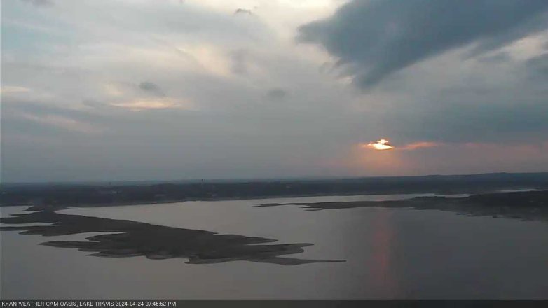 Lake Travis webcam, April 24, 2024 7:45 PM CT