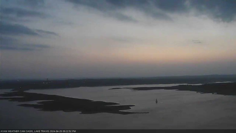 Lake Travis webcam, April 26, 2024 8:25 PM CT