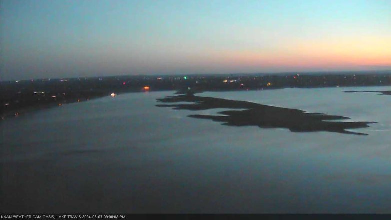 Lake Travis webcam, June 7, 2024 9:00 PM CT