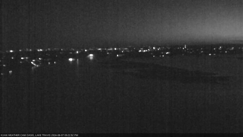 Lake Travis webcam, June 7, 2024 9:25 PM CT