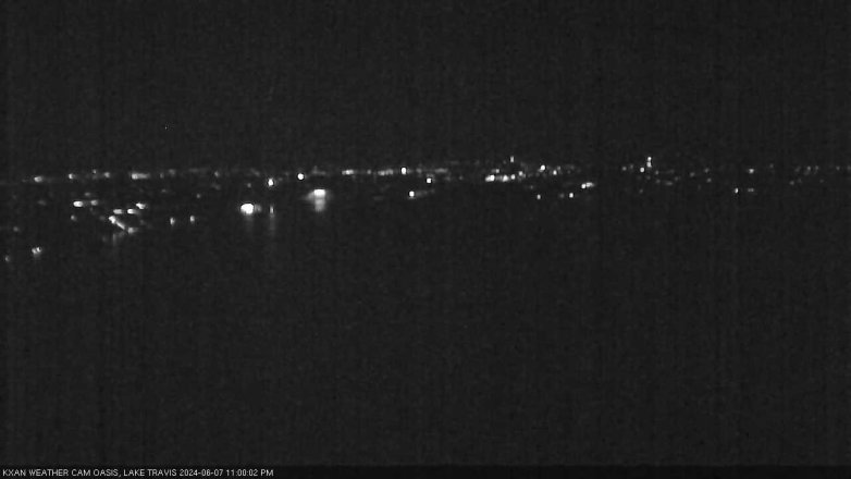 Lake Travis webcam, June 7, 2024 11:00 PM CT