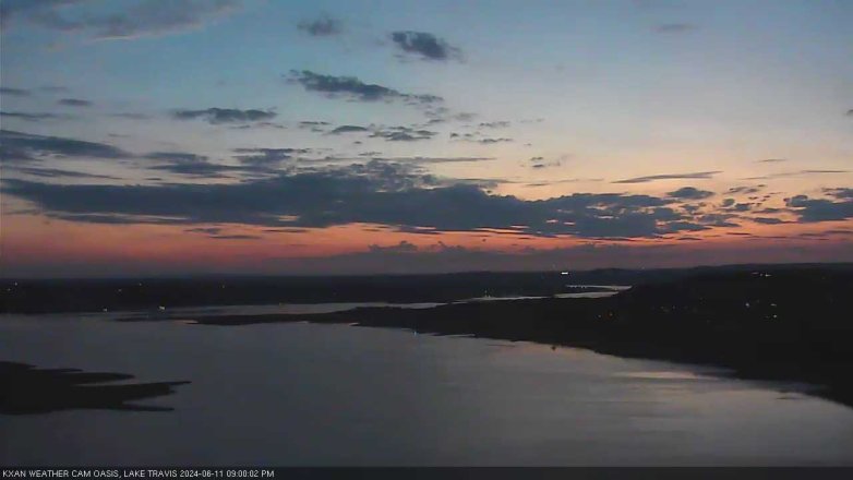 Lake Travis webcam, June 11, 2024 9:00 PM CT
