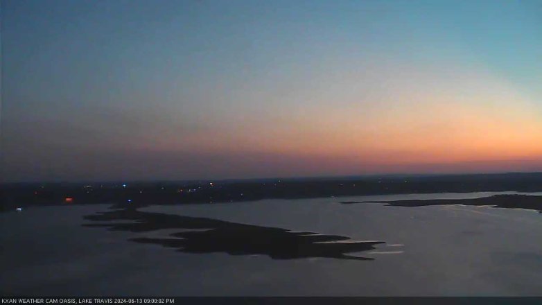 Lake Travis webcam, June 13, 2024 9:00 PM CT