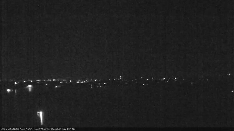 Lake Travis webcam, June 13, 2024 10:45 PM CT