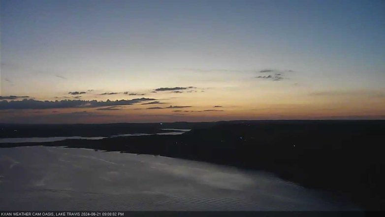 Lake Travis webcam, June 21, 2024 9:00 PM CT