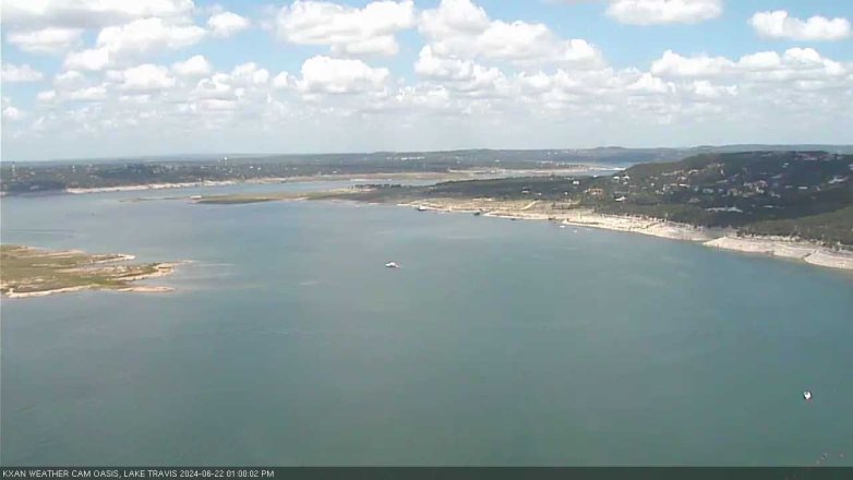 Lake Travis webcam, June 22, 2024 1:00 PM CT