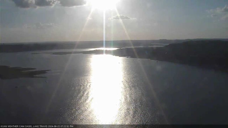Lake Travis webcam, June 22, 2024 7:25 PM CT