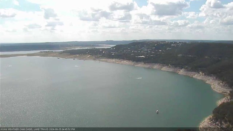 Lake Travis webcam, June 25, 2024 4:45 PM CT