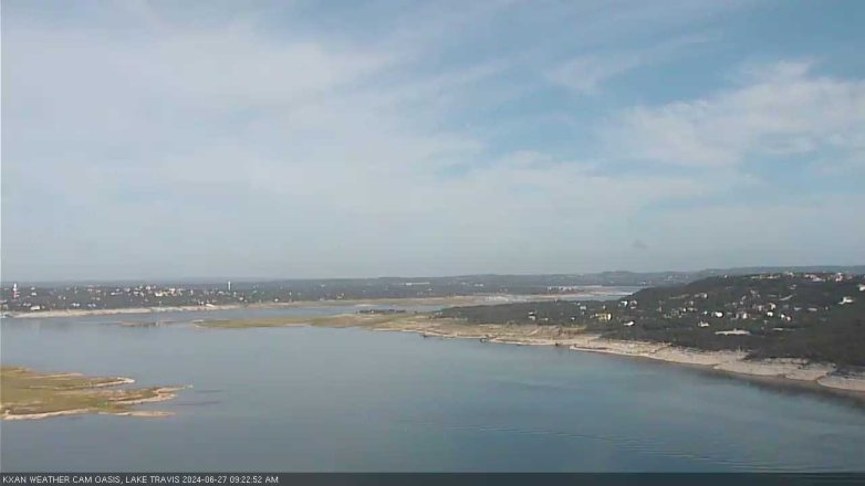 Lake Travis webcam, June 27, 2024 9:25 AM CT