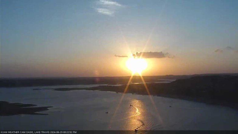Lake Travis webcam, June 29, 2024 8:25 PM CT