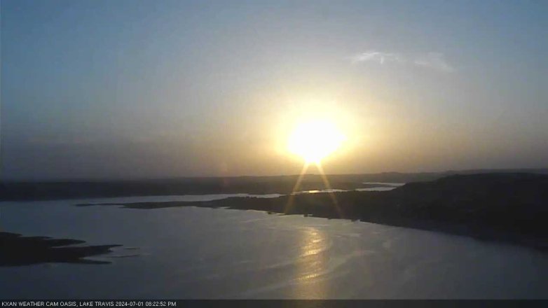 Lake Travis webcam, July 1, 2024 8:25 PM CT