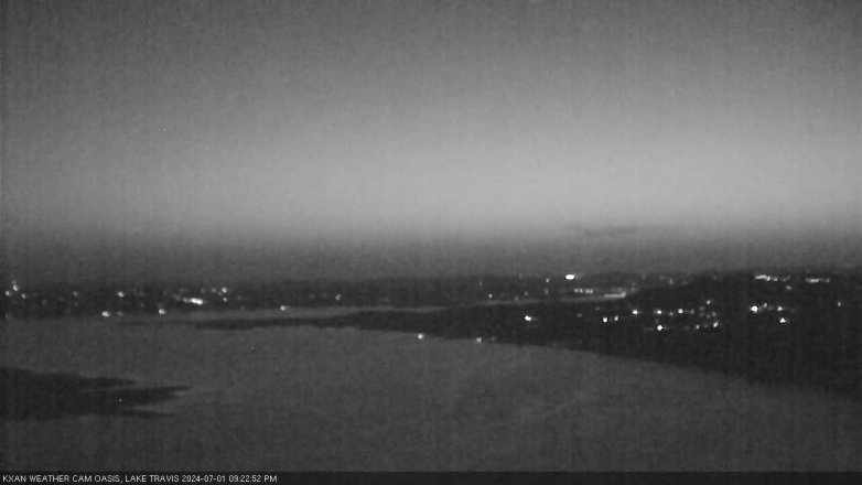 Lake Travis webcam, July 1, 2024 9:25 PM CT