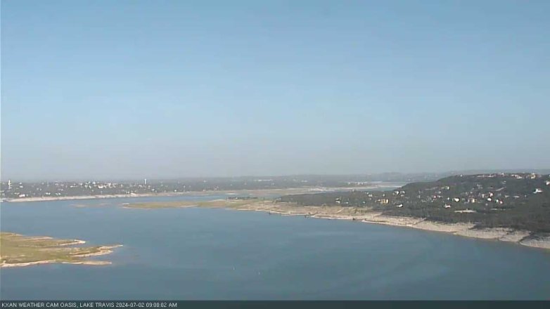 Lake Travis webcam, July 2, 2024 9:00 AM CT