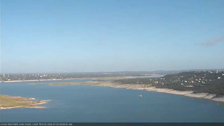 Lake Travis webcam, July 3, 2024 9:00 AM CT