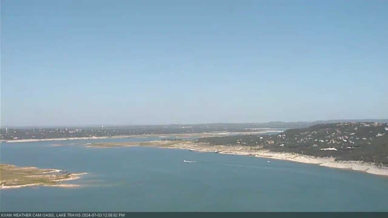 Lake Travis webcam, July 3, 2024 12:00 PM CT