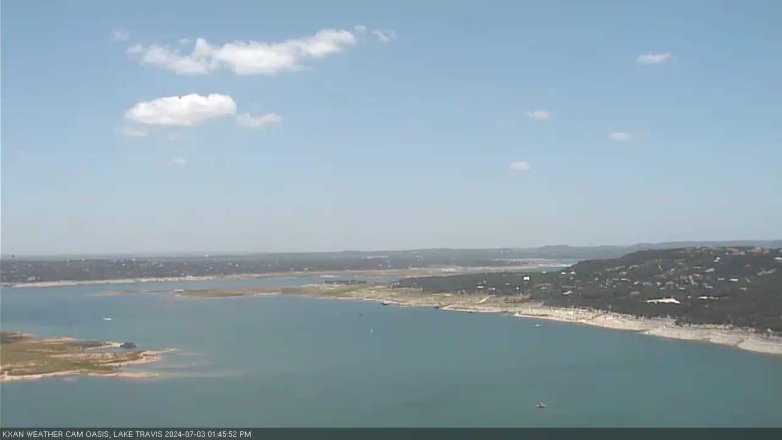 Lake Travis webcam, July 3, 2024 1:45 PM CT