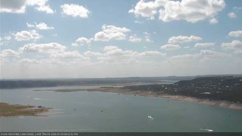 Lake Travis webcam, July 3, 2024 4:25 PM CT