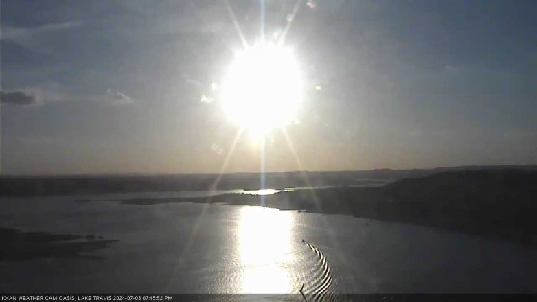 Lake Travis webcam, July 3, 2024 7:45 PM CT