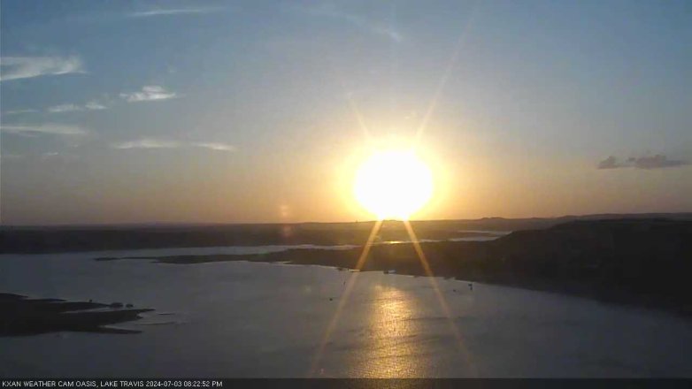 Lake Travis webcam, July 3, 2024 8:25 PM CT