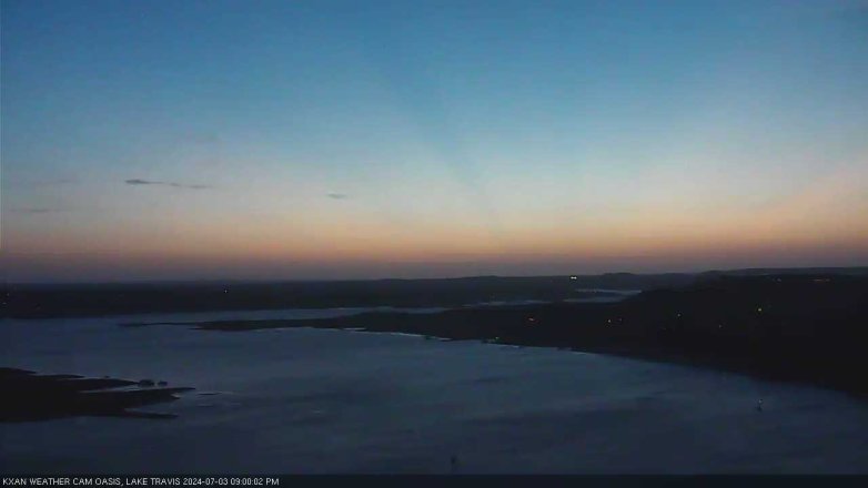 Lake Travis webcam, July 3, 2024 9:00 PM CT