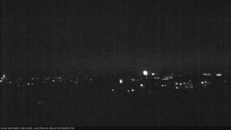 Lake Travis webcam, July 3, 2024 9:45 PM CT
