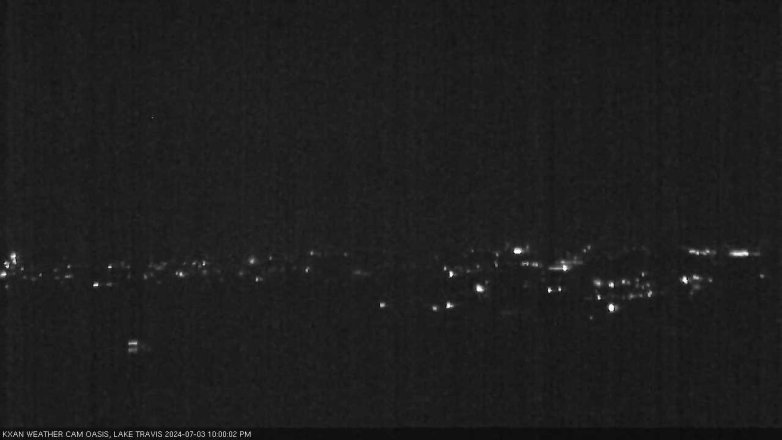 Lake Travis webcam, July 3, 2024 10:00 PM CT
