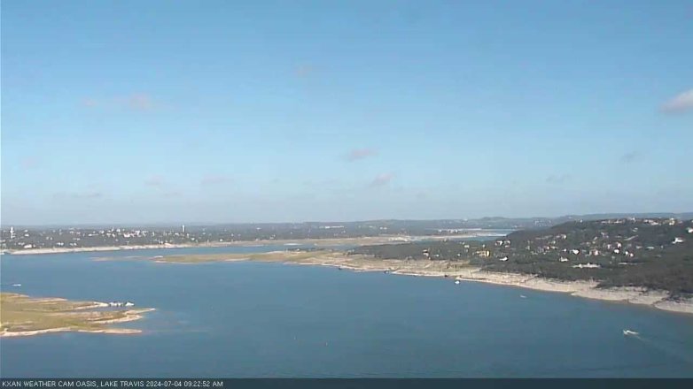 Lake Travis webcam, July 4, 2024 9:25 AM CT