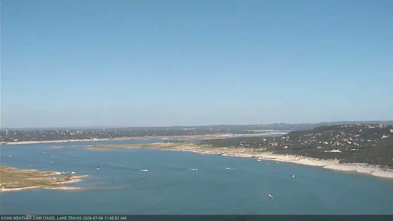 Lake Travis webcam, July 4, 2024 11:45 AM CT
