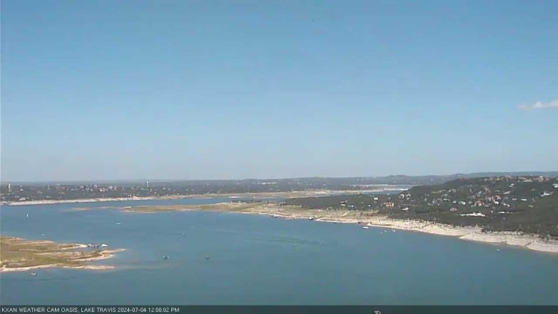 Lake Travis webcam, July 4, 2024 12:00 PM CT