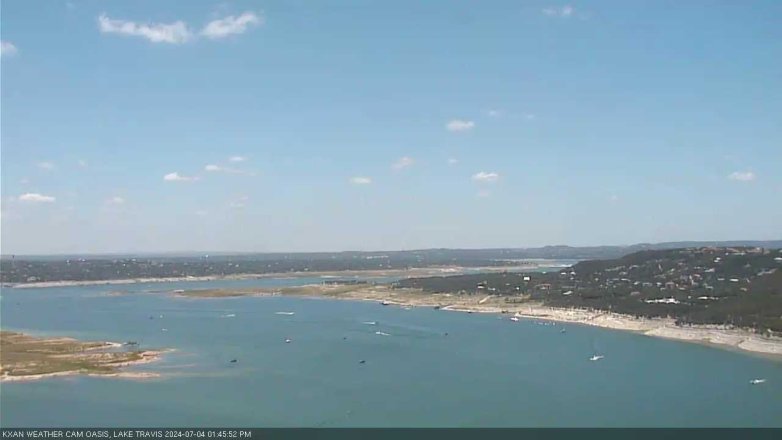 Lake Travis webcam, July 4, 2024 1:45 PM CT