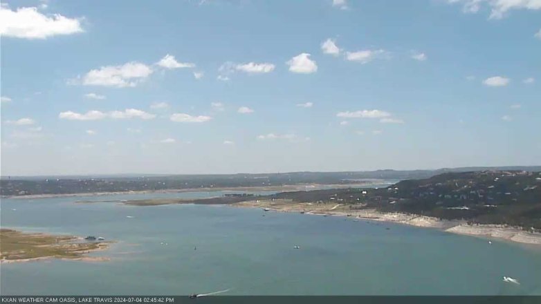 Lake Travis webcam, July 4, 2024 2:45 PM CT