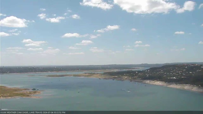 Lake Travis webcam, July 4, 2024 3:25 PM CT