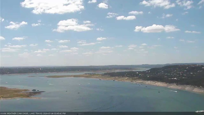 Lake Travis webcam, July 4, 2024 3:45 PM CT