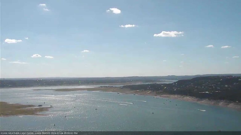 Lake Travis webcam, July 4, 2024 5:00 PM CT