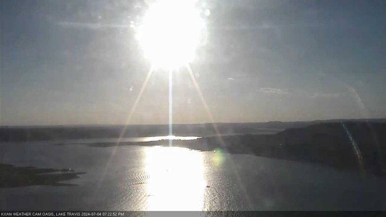Lake Travis webcam, July 4, 2024 7:25 PM CT