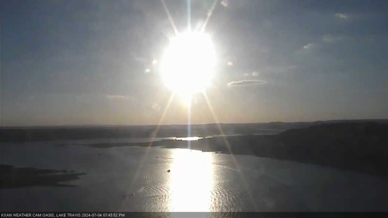 Lake Travis webcam, July 4, 2024 7:45 PM CT