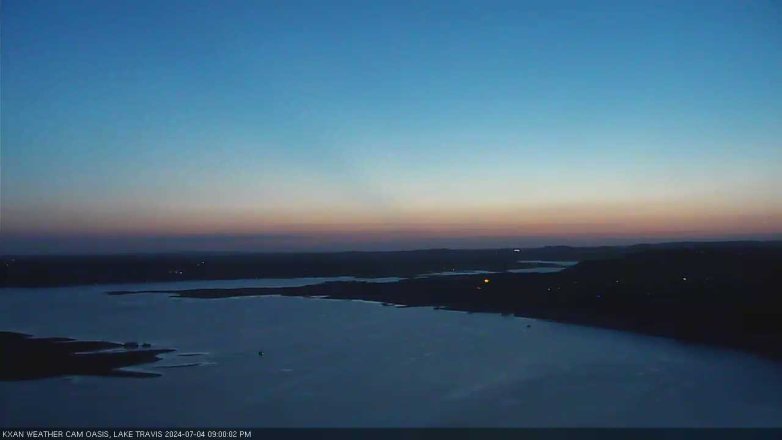 Lake Travis webcam, July 4, 2024 9:00 PM CT