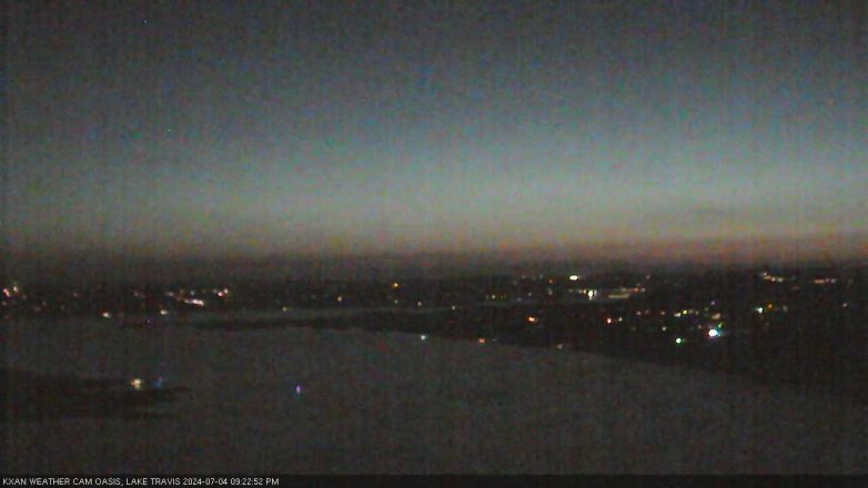 Lake Travis webcam, July 4, 2024 9:25 PM CT